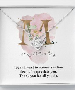Gearhumans 3D Happy Mothers Day Love Knot Necklace GO20042124 ShineOn Fulfillment Standard Box 
