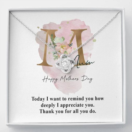 Gearhumans 3D Happy Mothers Day Love Knot Necklace GO20042124 ShineOn Fulfillment Standard Box