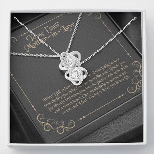 Gearhumans 3D Happy Mothers Day Love Knot Necklace GO22042110 ShineOn Fulfillment Standard Box