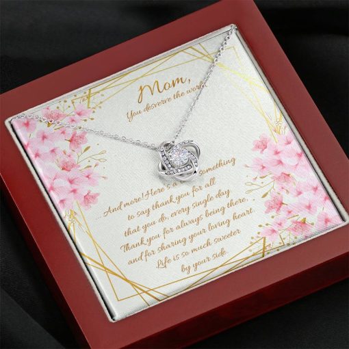 Gearhumans 3D Happy Mothers Day Love Knot Necklace GO22042112 ShineOn Fulfillment