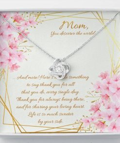 Gearhumans 3D Happy Mothers Day Love Knot Necklace GO22042112 ShineOn Fulfillment Standard Box 