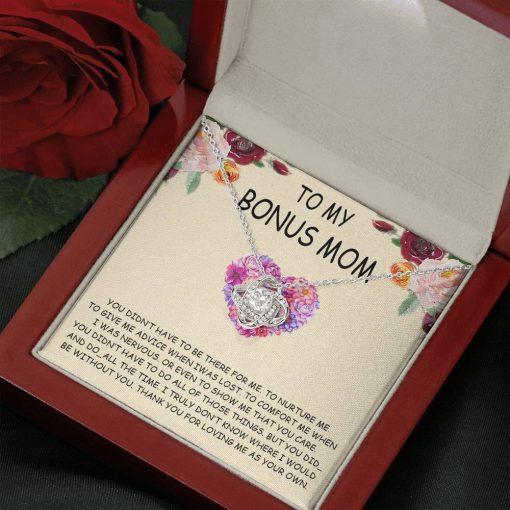 Gearhumans 3D Happy Mothers Day Love Knot Necklace GO22042120 ShineOn Fulfillment Mahogany Style Luxury Box