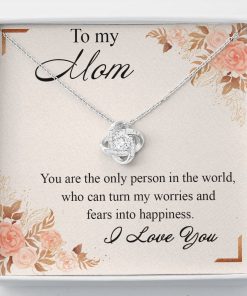 Gearhumans 3D Happy Mothers Day Love Knot Necklace GS27042115 ShineOn Fulfillment Standard Box 