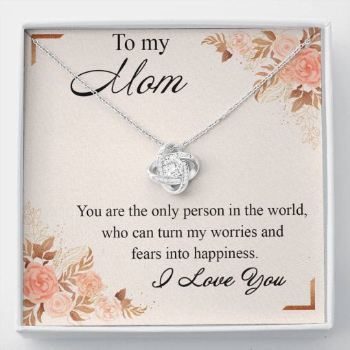 Gearhumans 3D Happy Mothers Day Love Knot Necklace GS27042115 ShineOn Fulfillment Standard Box