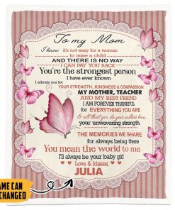 Gearhumans 3D Happy Mothers Day To My Mom Custom Blanket GO130412 Blanket Blanket M(51''x59'')