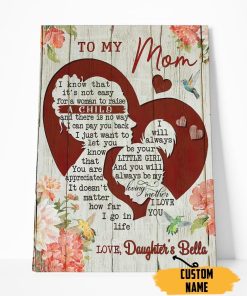 Gearhumans 3D Happy Mothers Day To My Mom Custom Name Canvas GO130416 Canvas 1 Piece Non Frame M