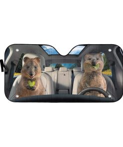 gearhumans 3D Happy Quokka Custom Car Auto Sunshade GW20076 Auto Sunshade 57''x27.5'' 