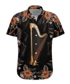 Gearhumans 3D Harp Hawaii Shirt hawaii Short Sleeve Shirt S