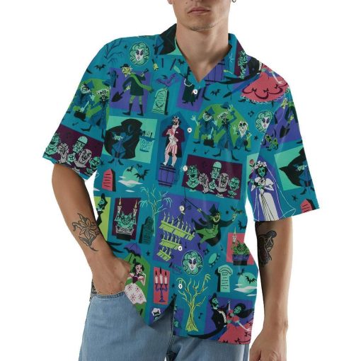 Gearhumans 3D Haunted Maison Hawaii Shirt ZK1705219 Hawai Shirt