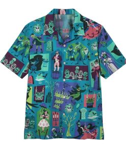 Gearhumans 3D Haunted Maison Hawaii Shirt ZK1705219 Hawai Shirt Short Sleeve Shirt S 