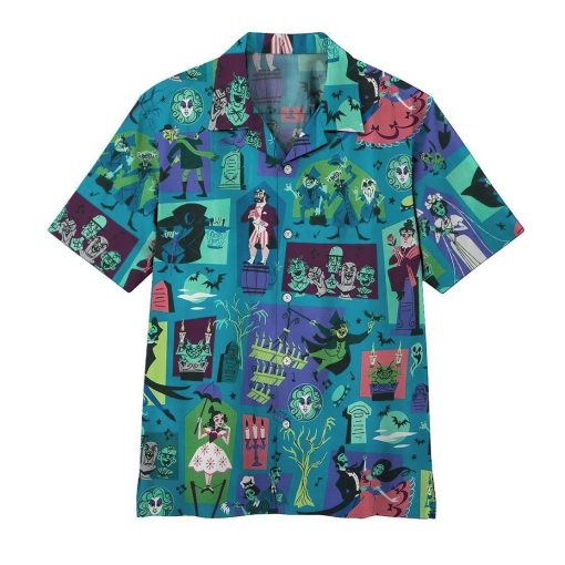 Gearhumans 3D Haunted Maison Hawaii Shirt ZK1705219 Hawai Shirt Short Sleeve Shirt S