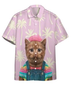 Gearhumans 3D Hawaiian British Shorthair Cat Custom Short Sleeve Shirt GO05052117 Hawai Shirt Short Sleeve Shirt S 