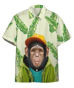 Gearhumans 3D Hawaiian Common Chimpanzee Custom Short Sleeve Shirt GO06052110 Hawai Shirt Short Sleeve Shirt S 