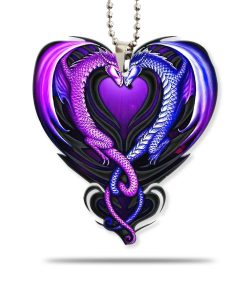 Gearhumans 3D Heart Purple Dragon Car Hanging GJ20052114 Car Hanging Car Hanging/1 Pack 