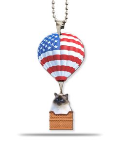Gearhumans 3D Himalayan Cat In Hot Air Balloon Custom Car Hanging GW10062120 Car Hanging Car Hanging/1 Pack 