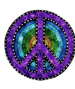 Gearhumans 3D Hippie Custom Round Beach Towel GS2506218 Round Beach Towel Round Beach Towel FS 