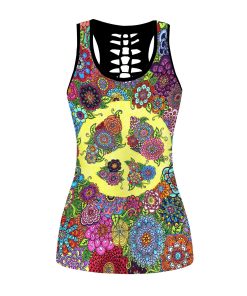 Gearhumans 3D Hippie Flower Child Custom Hollow Tank Top GS2806217 Hollow Tank Top Hollow Tank Top S 
