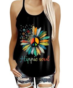 Gearhumans 3D Hippie Soul Custom Cross Tank Top GO25062111 Cross Tank Top Cross Tank Top S 