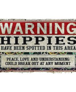 Gearhumans 3D Hippies Have Been Spotted In This Area Custom Doormat GS2906218 Doormat Doormat S(15,8inchx23,6inch) 