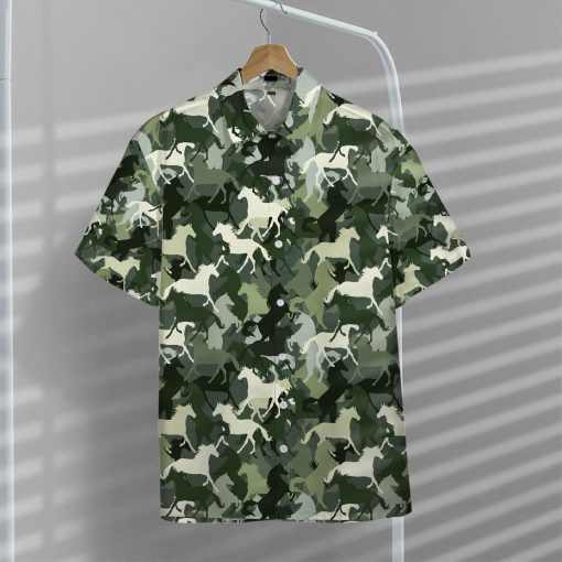 Gearhumans 3D Horse Camo Hawaii Shirt ZZ08045 Hawai Shirt