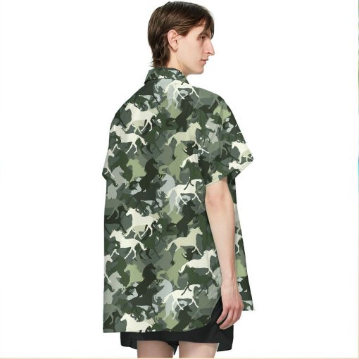 Gearhumans 3D Horse Camo Hawaii Shirt ZZ08045 Hawai Shirt