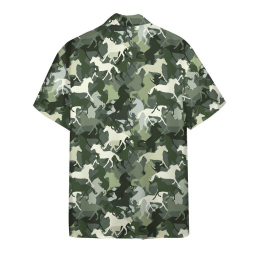 Gearhumans 3D Horse Camo Hawaii Shirt ZZ08045 Hawai Shirt