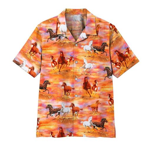 Gearhumans 3D Horse Hawaii Shirt ZZ2605215 Hawai Shirt Short Sleeve Shirt S
