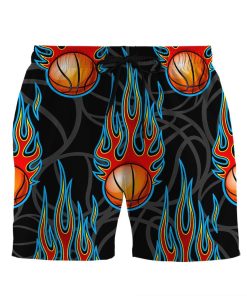 Gearhumans 3D Hot Rod Basketball Ball Custom Beach Shorts Swim Trunks GS19052127 Men Shorts Men Shorts S 