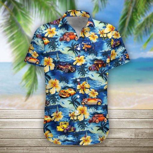 Gearhumans 3D Hot Rod Hawaii Shirt ZG-HW03082005 Short Sleeve Shirt