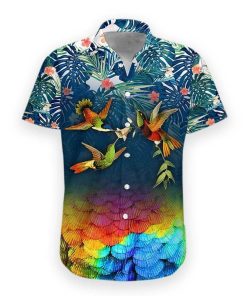 Gearhumans 3D Hummingbird Hawaii Shirt hawaii Short Sleeve Shirt S