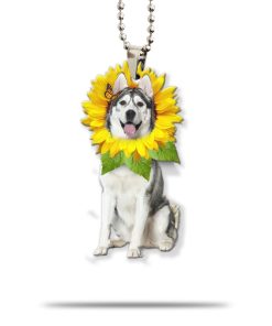 Gearhumans 3D Husky Is My Sunshine Custom Car Hanging GO02062111 Car Hanging Car Hanging/1 Pack 