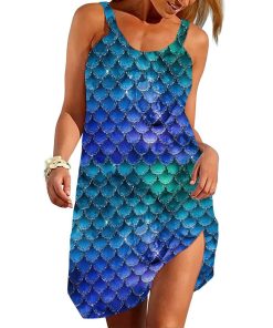 Gearhumans 3D I Have A Mermaid Soul Custom Sleeveless Beach Dress GO15062112 Beach Dress Beach Dress S 