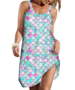 Gearhumans 3D I Have An Unicorn Sparkle Mermaid Tail Custom Sleeveless Beach Dress GO21062110 Beach Dress Beach Dress S 