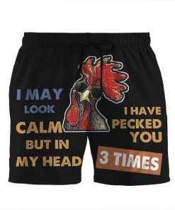 Gearhumans 3D I Have Pecked You 3 Times Beach Shorts Swim Trunks GV08076 Men Shorts Men Shorts S