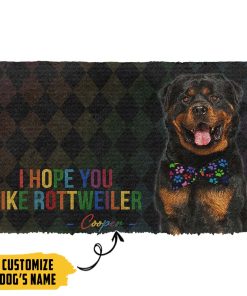 Gearhumans 3D I Hope You Like Rottweiler Custom Name Doormat GO28052115 Doormat Doormat S(15,8inchx23,6inch) 