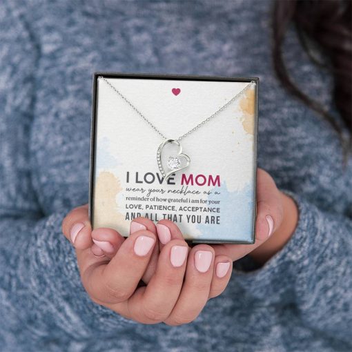 Gearhumans 3D I Love Mom Happy Mothers Day Forever Love Necklace GS23042110 ShineOn Fulfillment