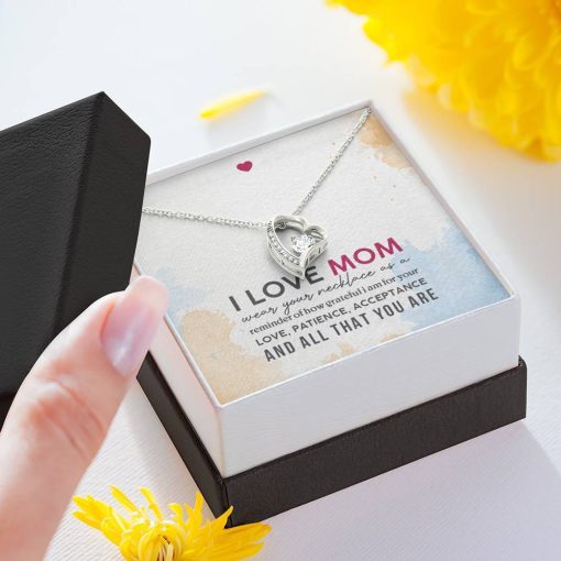Gearhumans 3D I Love Mom Happy Mothers Day Forever Love Necklace GS23042110 ShineOn Fulfillment
