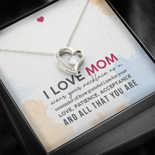 Gearhumans 3D I Love Mom Happy Mothers Day Forever Love Necklace GS23042110 ShineOn Fulfillment