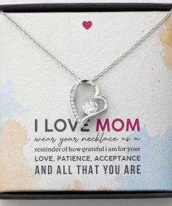 Gearhumans 3D I Love Mom Happy Mothers Day Forever Love Necklace GS23042110 ShineOn Fulfillment Standard Box