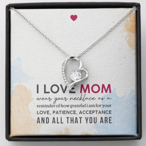 Gearhumans 3D I Love Mom Happy Mothers Day Forever Love Necklace GS23042110 ShineOn Fulfillment Standard Box