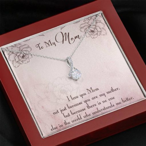Gearhumans 3D I Love My Mom Happy Mothers Day Alluring Beauty Necklace 16 Gearhumans 3D I Love My Mom Happy Mothers Day Alluring Beauty Necklace GS2604217 ShineOn Fulfillment Mahogany Style Luxury Box