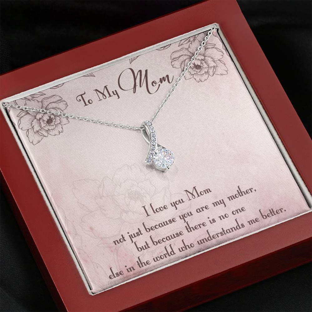 Gearhumans 3D I Love My Mom Happy Mothers Day Alluring Beauty Necklace 8 Gearhumans 3D I Love My Mom Happy Mothers Day Alluring Beauty Necklace GS2604217 ShineOn Fulfillment Mahogany Style Luxury Box