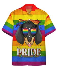 Gearhumans 3D Im Proud And So Is My Dachshund Custom Short Sleeve Shirts GS0106215 Hawai Shirt Short Sleeve Shirt S 