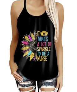 Gearhumans 3D It Takes A Lot Of Sparkle To Be A Nurse Custom Cross Tank Top GO22062112 Cross Tank Top Cross Tank Top S 