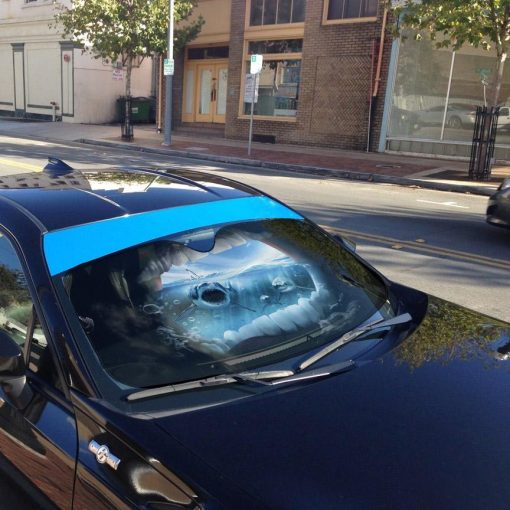 Gearhumans 3D Jaws Custom Car Auto Sunshade GO28042114 Auto Sunshade