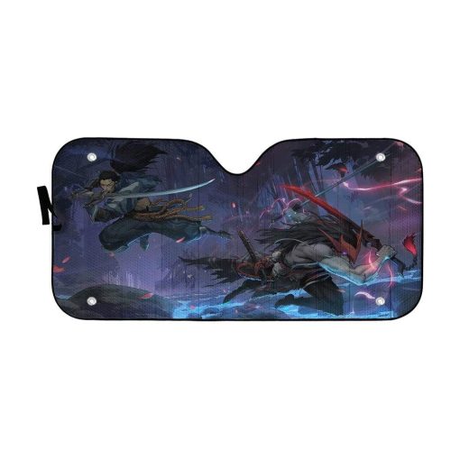 gearhumans 3D Kin of Stained Blade Custom Auto Car Sunshade GN31078 Auto Sunshade 57''x27.5''
