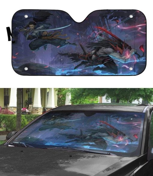 gearhumans 3D Kin of Stained Blade Custom Auto Car Sunshade GN31078 Auto Sunshade