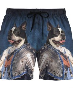 Gearhumans 3D King Louis Xv French Bulldog Custom Beach Shorts Swim Trunks GL30066 Men Shorts Men Shorts S 