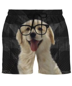 Gearhumans 3D Labrador Retriever Puppy Smile Custom Beach Shorts Swim Trunks GL08065 Men Shorts Men Shorts S 