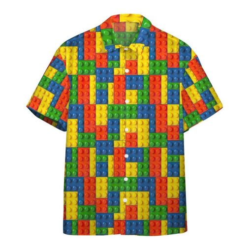 Gearhumans 3D Lego Fabric Custom Hawaii Shirt GO10052120 Hawai Shirt Short Sleeve Shirt S